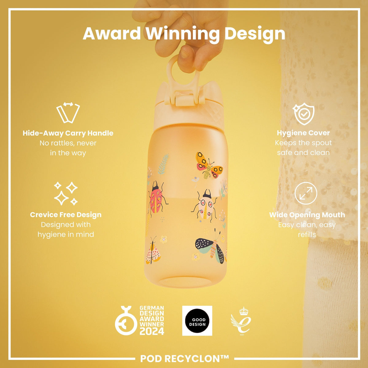 Recyclon Wasserflasche, Das Leben der Käfer, 350 ml