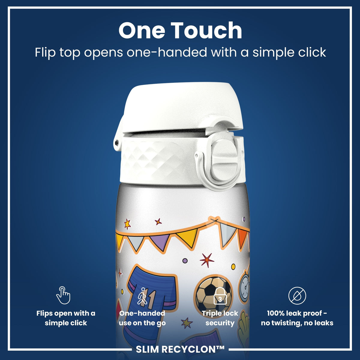 Recyclon Wasserflasche, Fu§ball, 500 ml