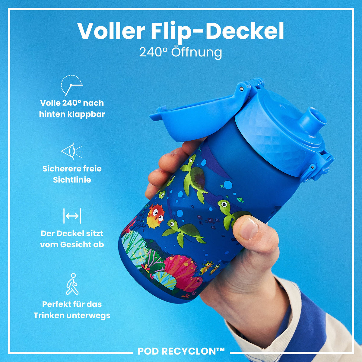 Recyclon Wasserflasche, Meeresschildkröte, 350 ml