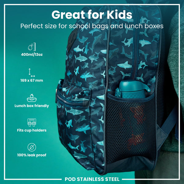 Leichte Edelstahl-Wasserflasche, Rote Pandas, 400 ml