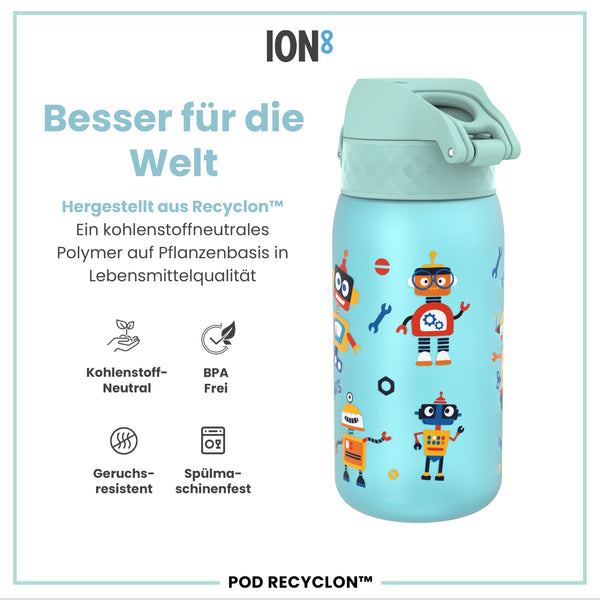 Recyclon Wasserflasche, Roboter, 350 ml
