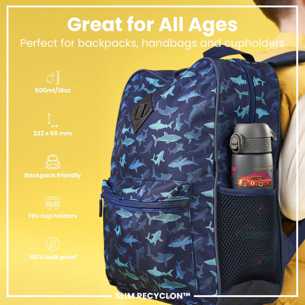 Recyclon Wasserflasche, Sportwagen, 500 ml