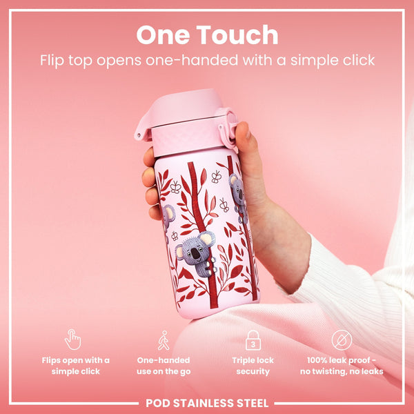 Leichte Edelstahl-Wasserflasche, Koalas, 400 ml