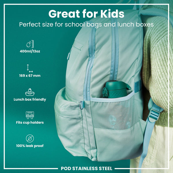 Leichte Edelstahl-Wasserflasche, Otter, 400 ml