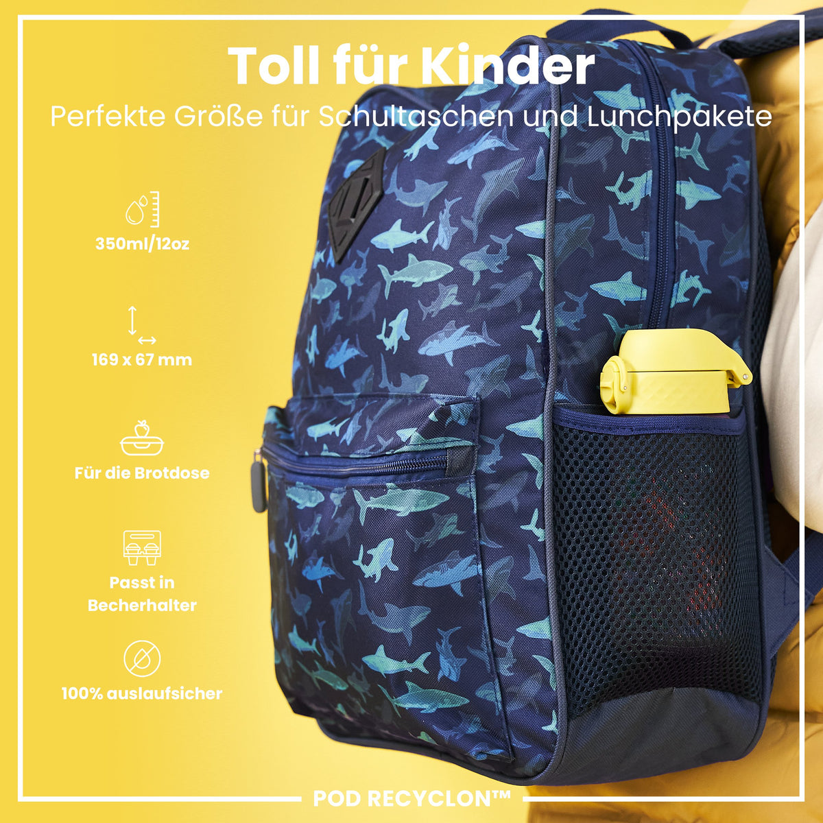 Recyclon Wasserflasche, Baby Lions, 350 ml