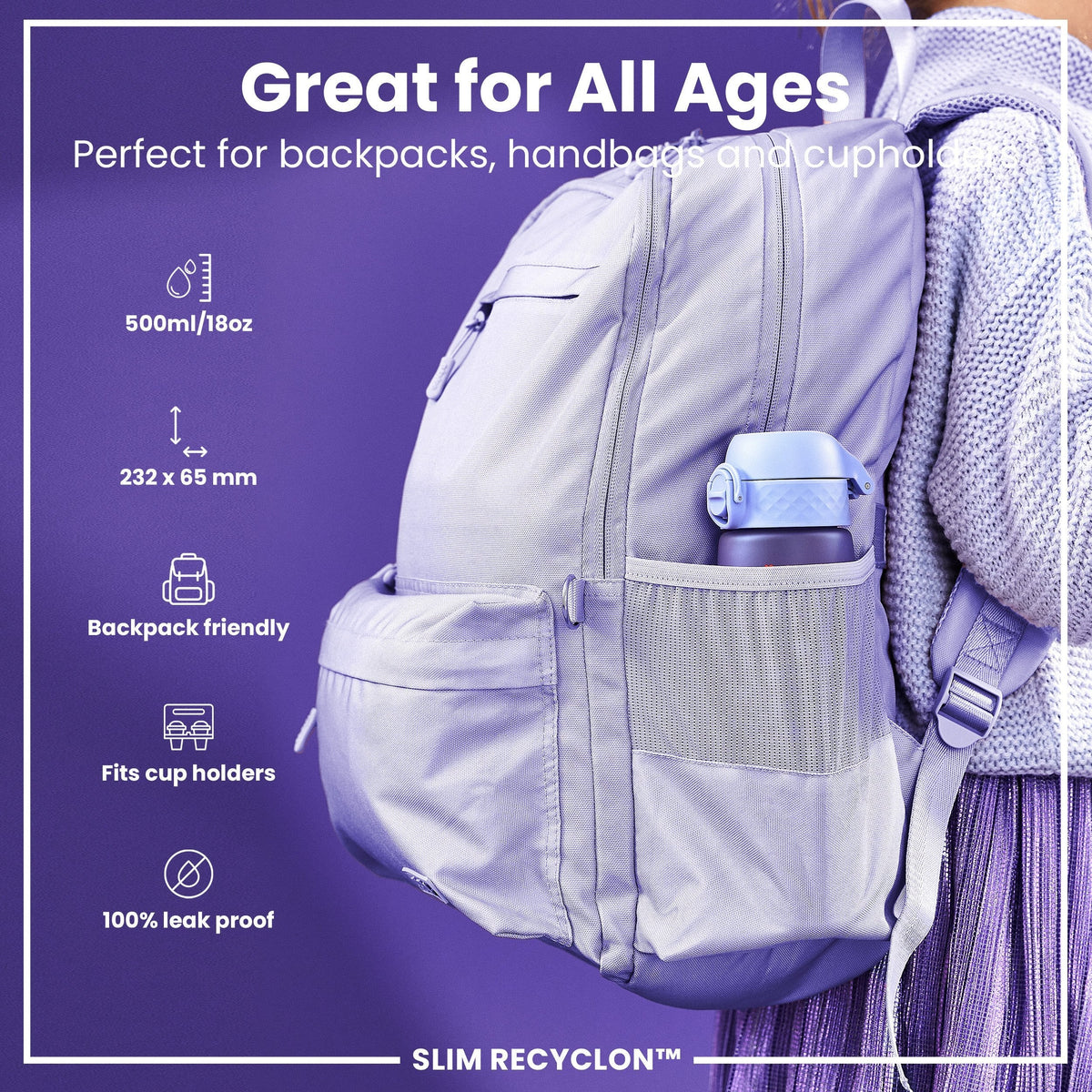 Recyclon Wasserflasche, Blumenmuster, 500 ml