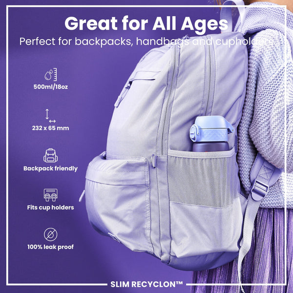 Recyclon Wasserflasche, Blumenmuster, 500 ml