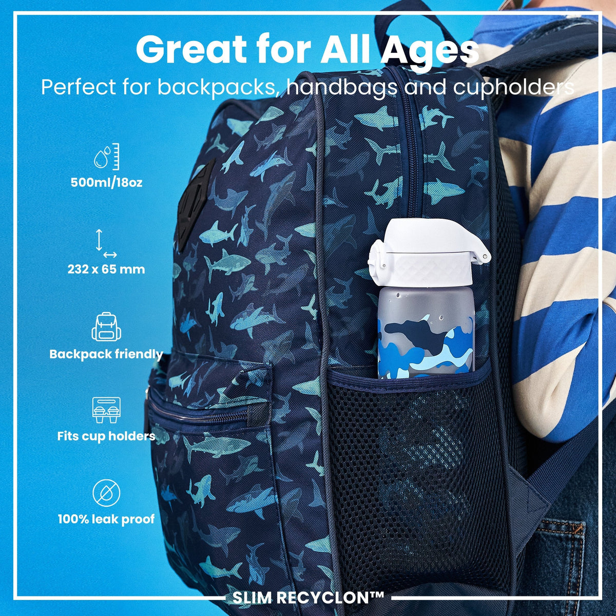 Recyclon Wasserflasche, Camouflage, 500 ml