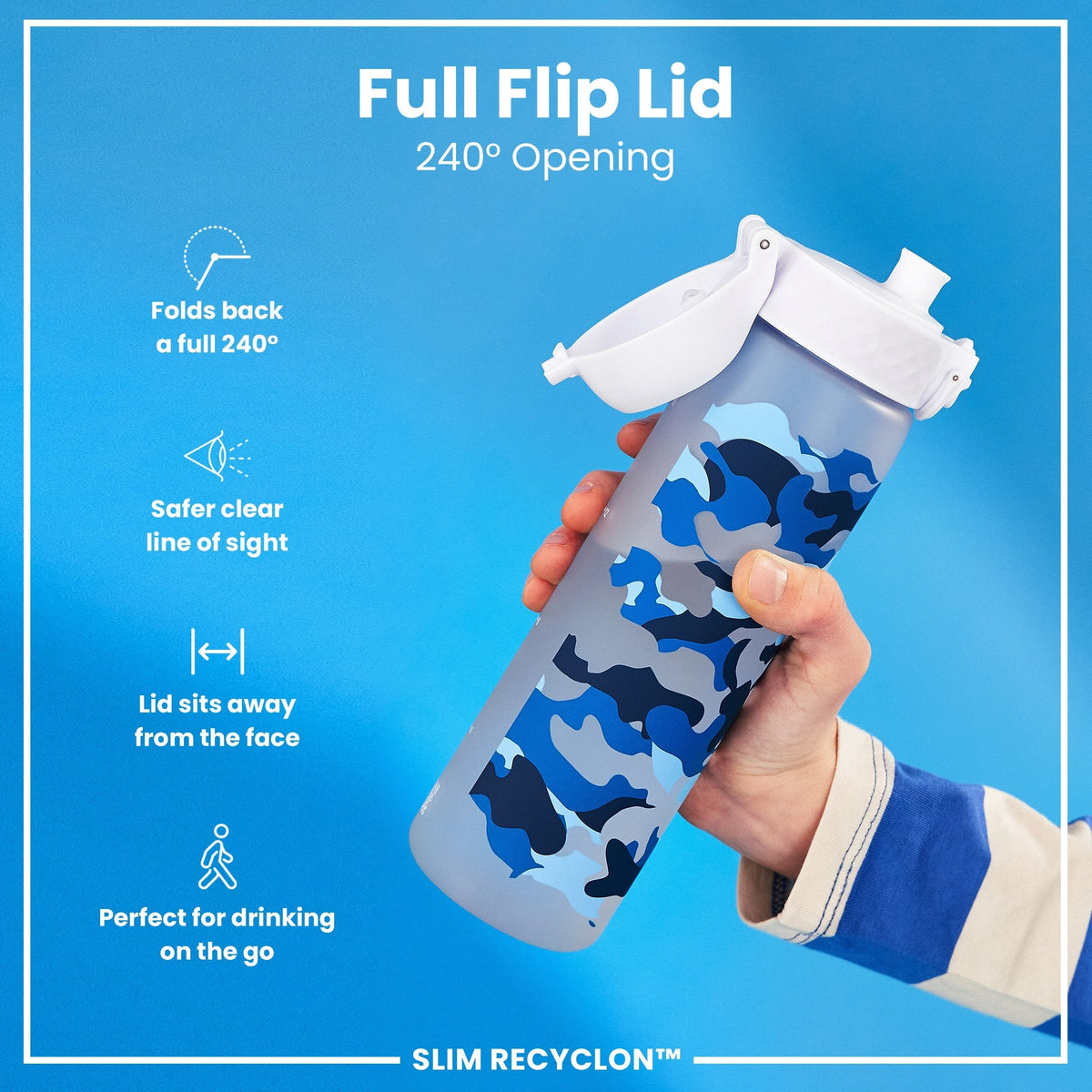 Recyclon Wasserflasche, Camouflage, 500 ml