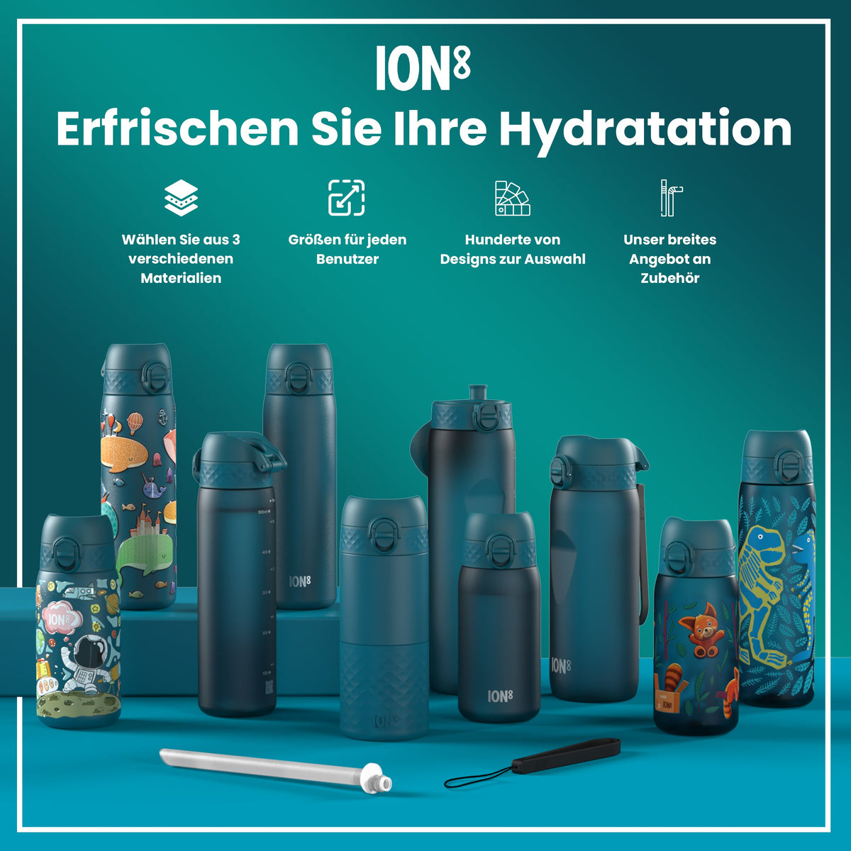 Recyclon Wasserflasche, Einsatzfahrzeuge, 350 ml