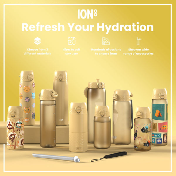 Leichte Edelstahl-Wasserflasche, Bagger, 600 ml