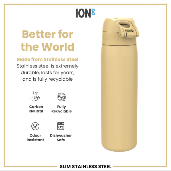 Leichte Edelstahl-Wasserflasche, Desert, 600 ml