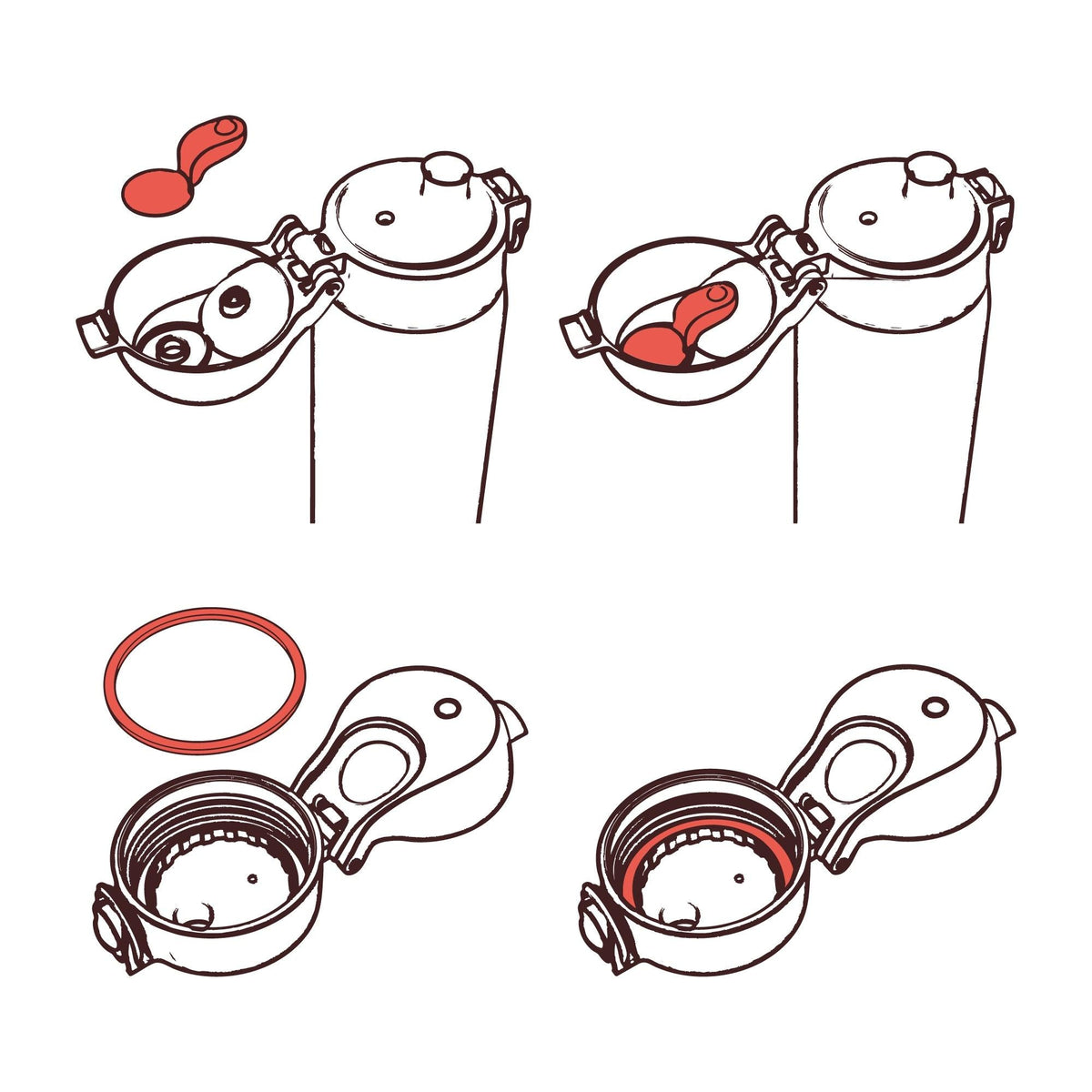 ION8 Auslaufsicheres Wasserflaschen-Zubehör, Ersatzdichtungen Neuer Stil