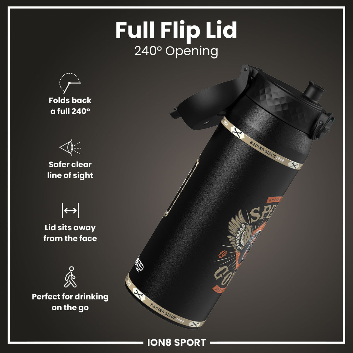 MotoGP x ION8 Isolierte Edelstahlflasche – MotoGP Speed, 750 ml