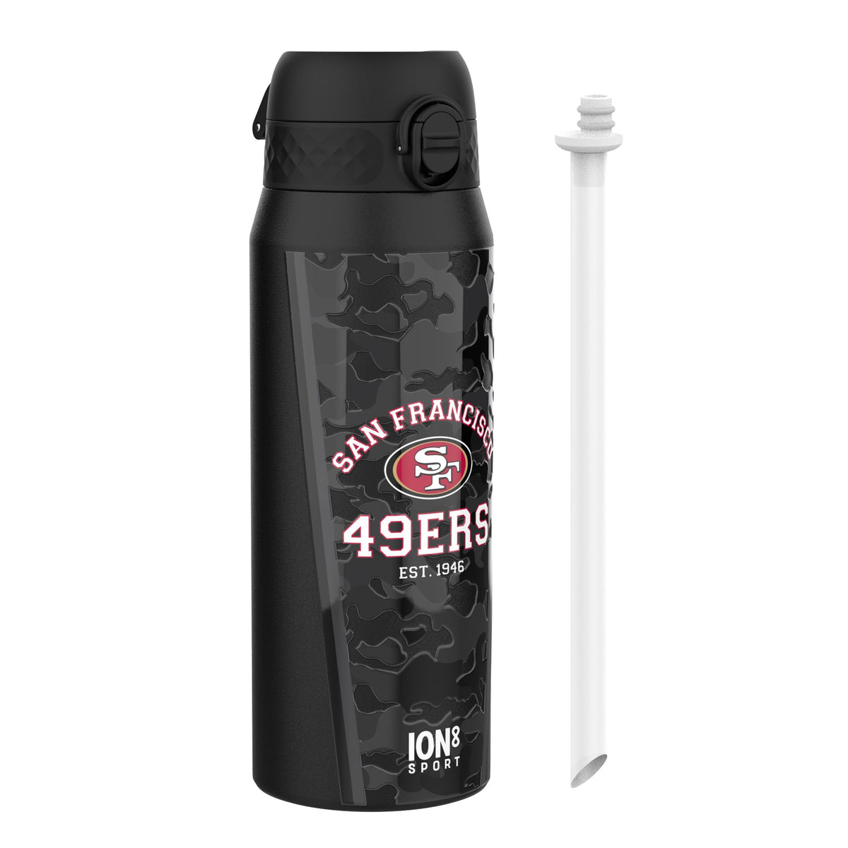 NFL x ION8, Isolierte Stahlflasche, 49ers, 750 ml