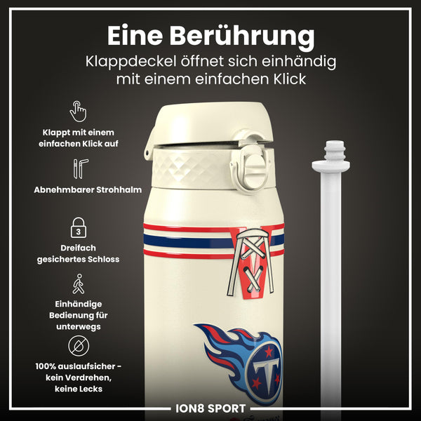NFL x ION8, Isolierte Stahlflasche, Titans, 750 ml