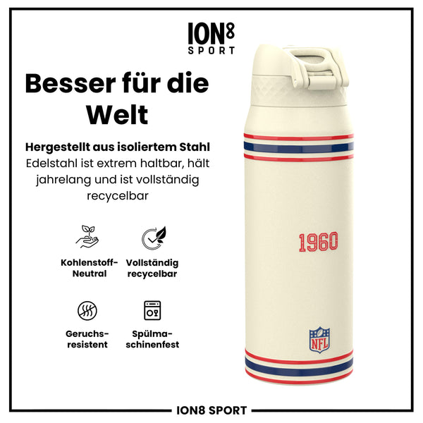 NFL x ION8, Isolierte Stahlflasche, Titans, 750 ml
