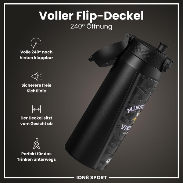 NFL x ION8, Isolierte Stahlflasche, Vikings, 750 ml