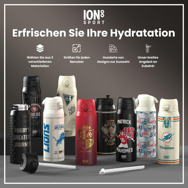 NFL x ION8, Isolierte Stahlflasche, Vikings, 750 ml