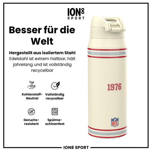 NFL x ION8, Isolierte Stahlflasche, Buccaneers, 750 ml