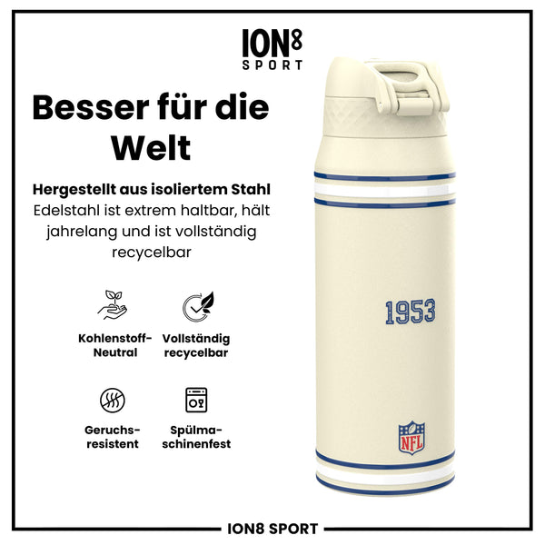 NFL x ION8, Isolierte Stahlflasche, Colts, 750 ml