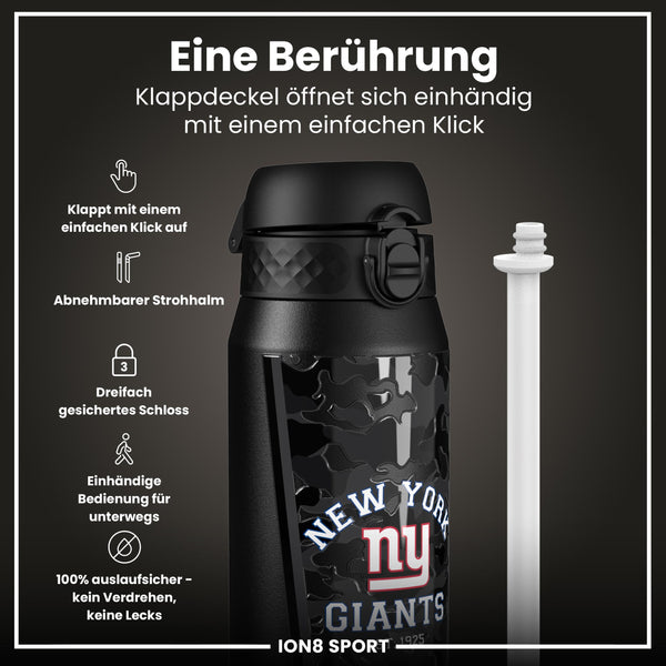 NFL x ION8, Isolierte Stahlflasche, Giants, 750 ml