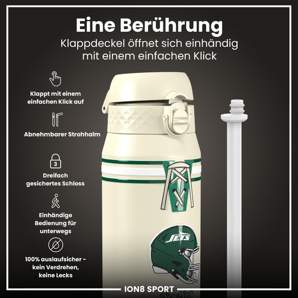 NFL x ION8, Isolierte Stahlflasche, Jets, 750 ml