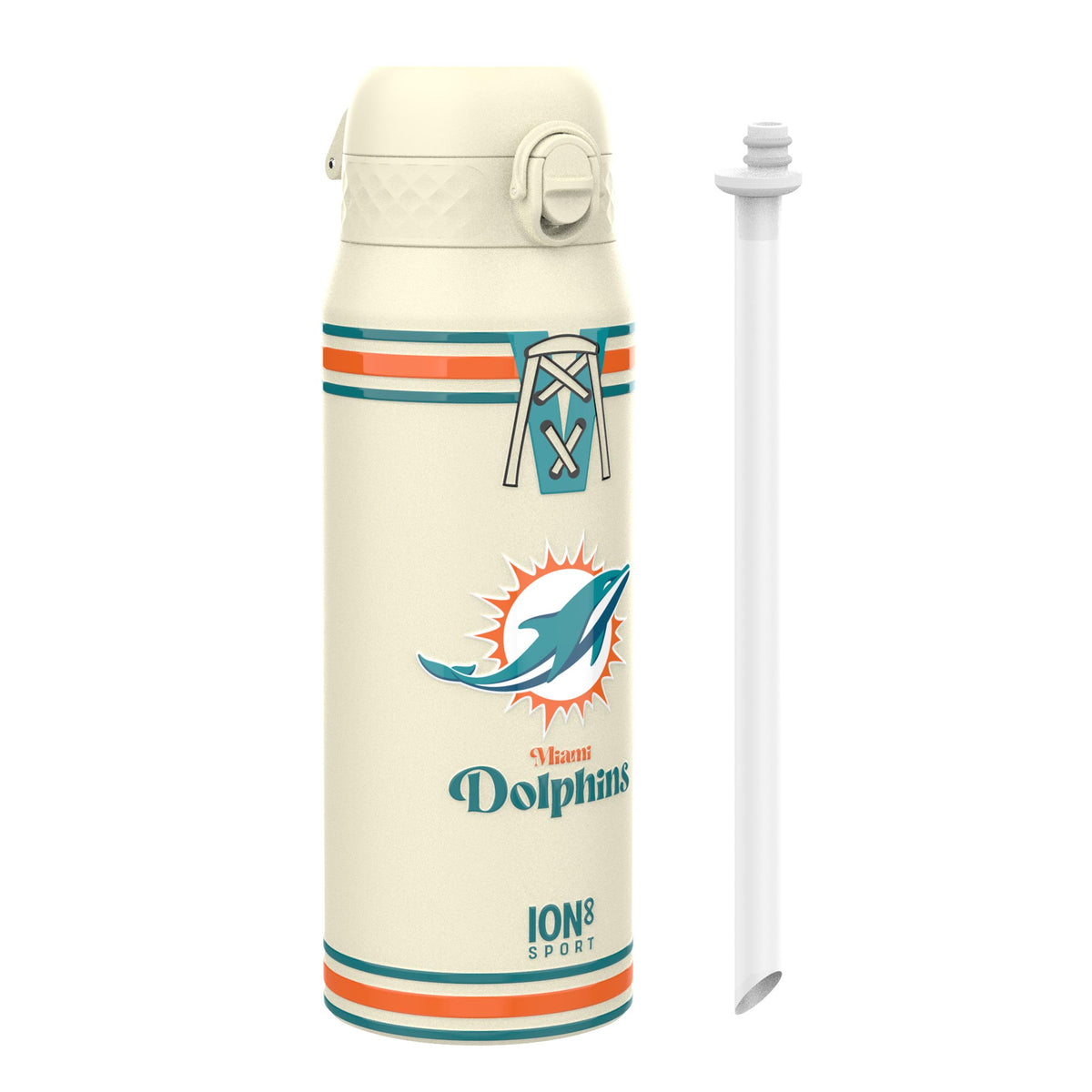 NFL x ION8, Isolierte Stahlflasche, Dolphins, 750 ml