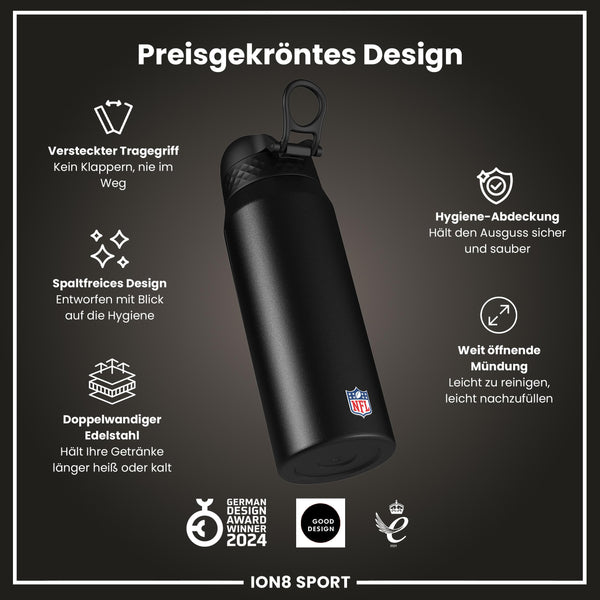 NFL x ION8, Isolierte Stahlflasche, Texans, 750 ml