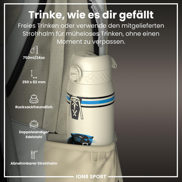 NFL x ION8, Isolierte Stahlflasche, Bears, 750 ml