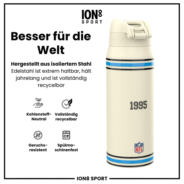 NFL x ION8, Isolierte Stahlflasche, Bears, 750 ml