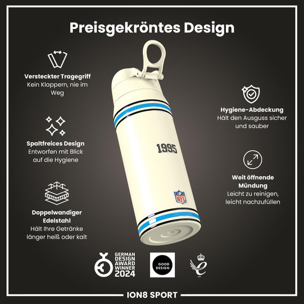 NFL x ION8, Isolierte Stahlflasche, Bears, 750 ml