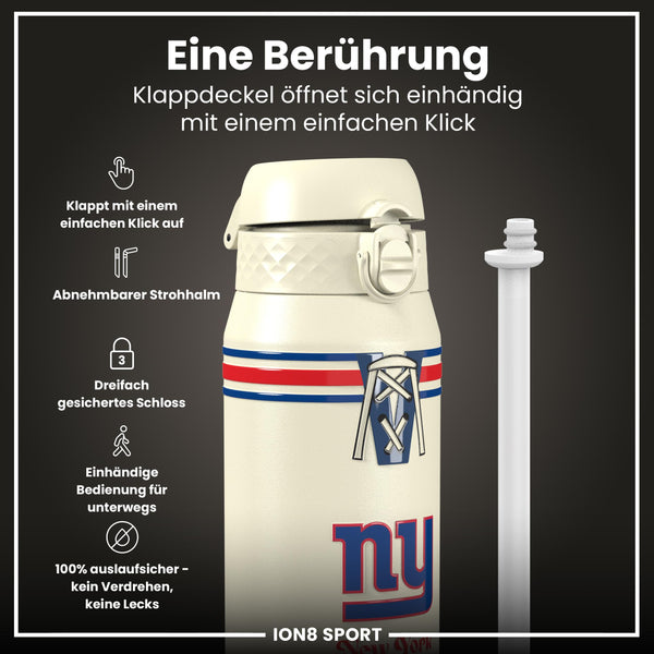 NFL x ION8, Isolierte Stahlflasche, Giants, 750 ml