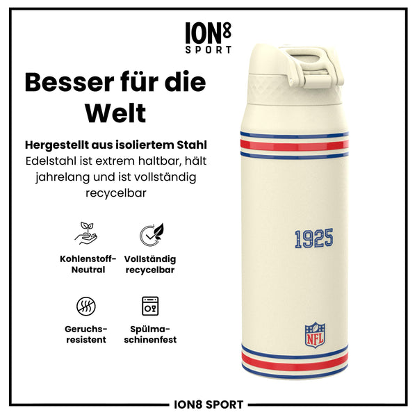 NFL x ION8, Isolierte Stahlflasche, Giants, 750 ml