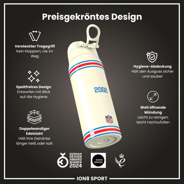 NFL x ION8, Isolierte Stahlflasche, Texans, 750 ml