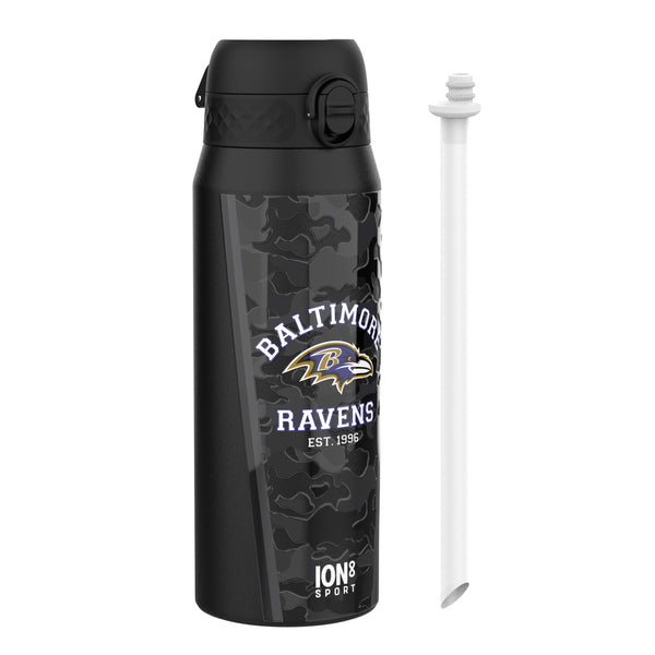 NFL x ION8, Isolierte Stahlflasche, Ravens, 750 ml