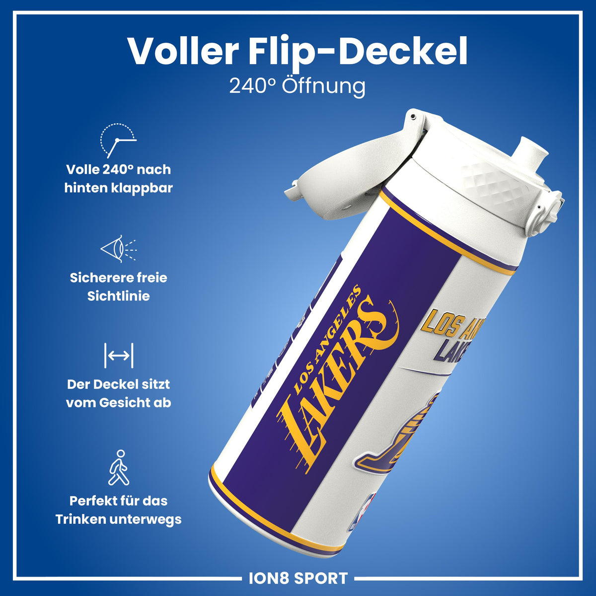 NBA x ION8, Isolierte Edelstahl, LA Lakers, 750 ml