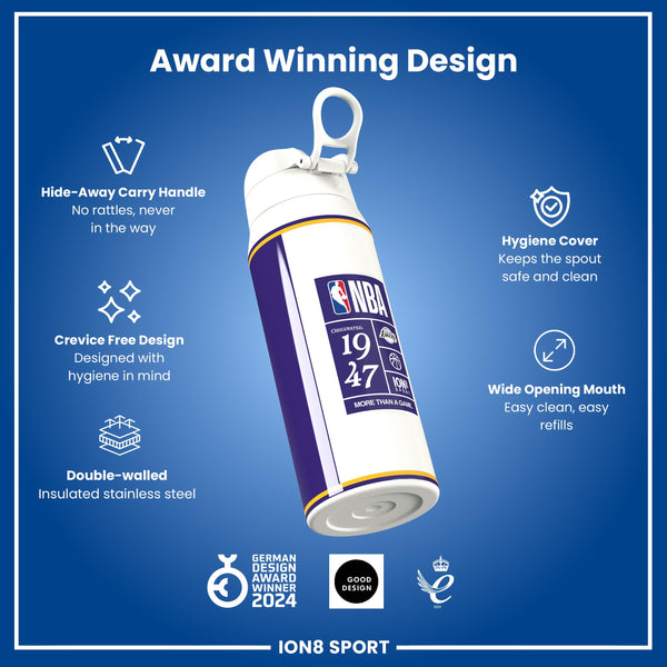 NBA x ION8, Isolierte Stahlflasche, LA Lakers, 750 ml