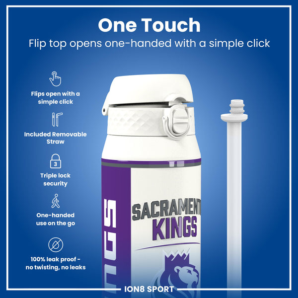 NBA x ION8, Isolierte Stahlflasche, Sacramento Kings, 750 ml