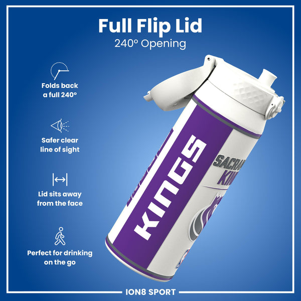 NBA x ION8, Isolierte Stahlflasche, Sacramento Kings, 750 ml