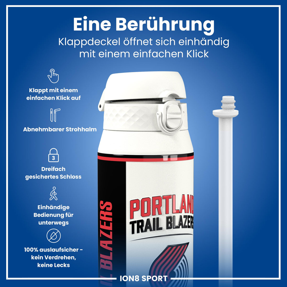 NBA x ION8, Isolierte Edelstahl, Portland Trailblazers, 750 ml
