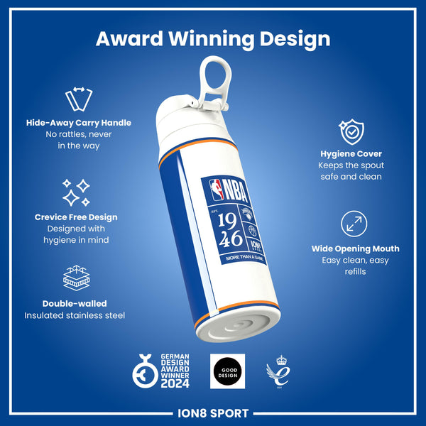 NBA x ION8, Isolierte Stahlflasche, NY Knicks, 750 ml