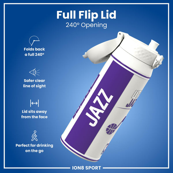 NBA x ION8, Isolierte Stahlflasche, Utah Jazz, 750 ml