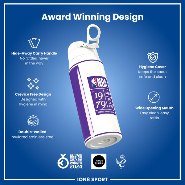 NBA x ION8, Isolierte Stahlflasche, Utah Jazz, 750 ml