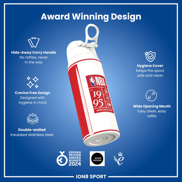 NBA x ION8, Isolierte Stahlflasche, Toronto Raptors, 750 ml
