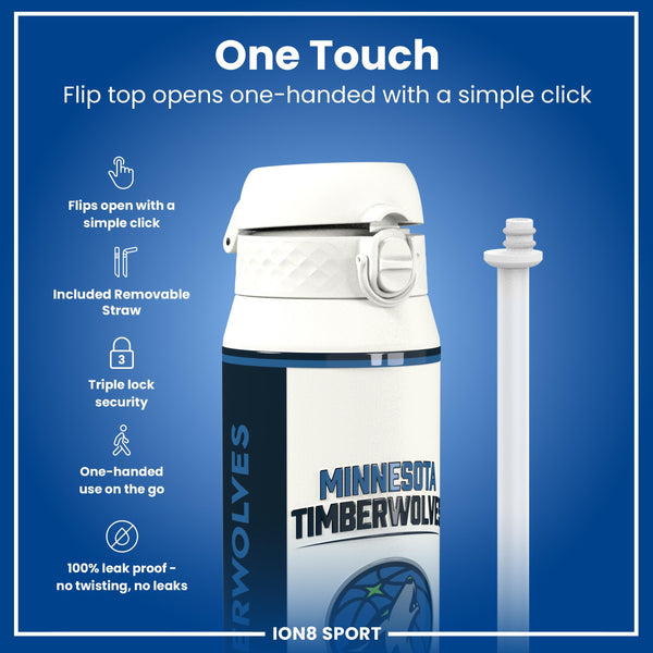 NBA x ION8, Isolierte Stahlflasche, MN Timberwolves, 750 ml