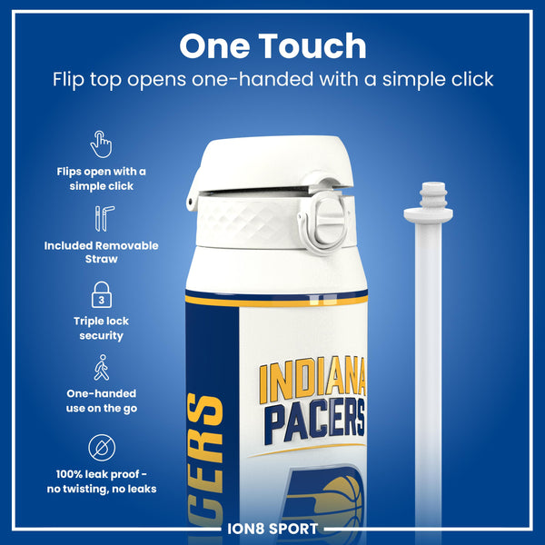 NBA x ION8, Isolierte Stahlflasche, Indiana Pacers, 750 ml