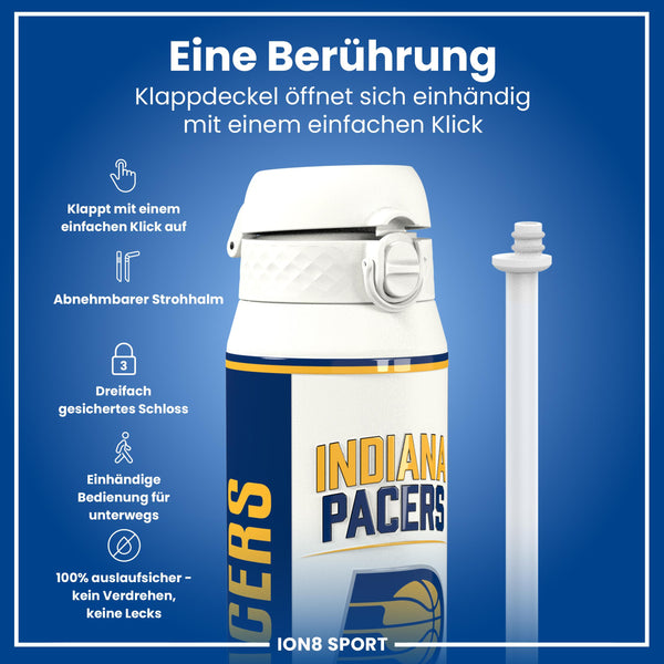 NBA x ION8, Isolierte Edelstahl, Indiana Pacers, 750 ml
