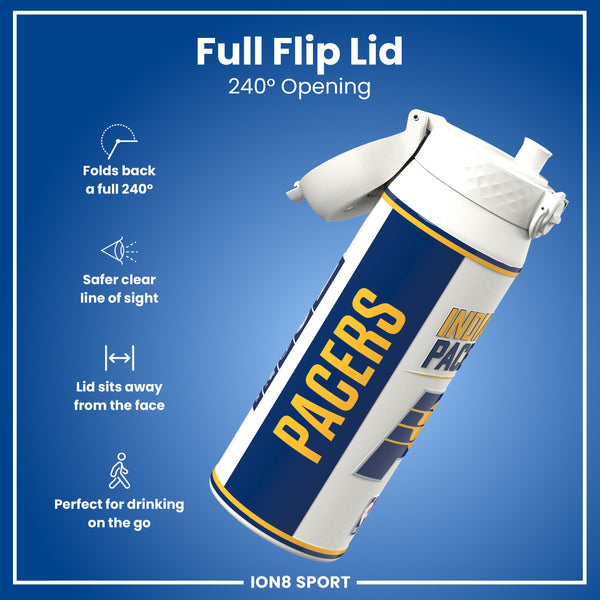 NBA x ION8, Isolierte Stahlflasche, Indiana Pacers, 750 ml