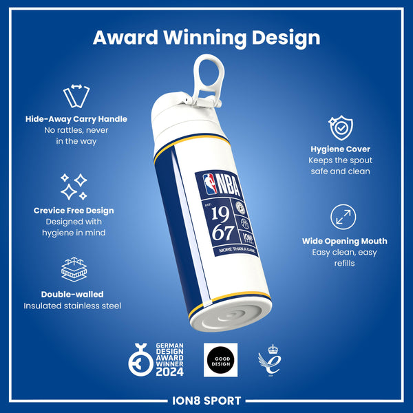 NBA x ION8, Isolierte Stahlflasche, Indiana Pacers, 750 ml